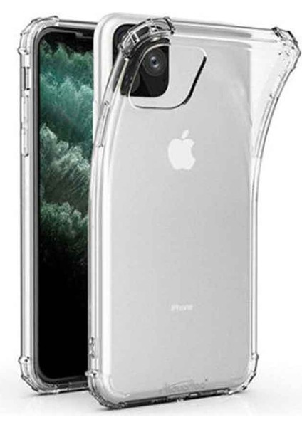 Smart Tech Apple iPhone 12 Pro Max Shock Absorbing Darbe Emicili Şeffaf Silikon Kılıf