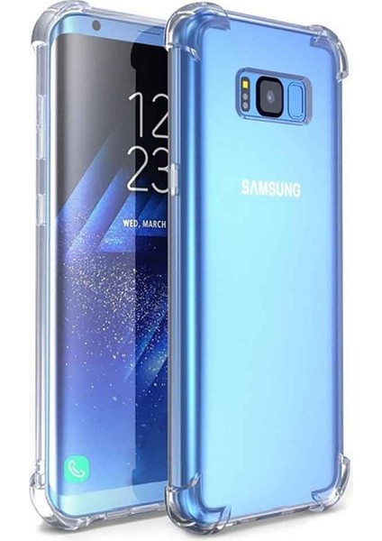 Samsung Galaxy S8 Shock Absorbing Darbe Emicili Şeffaf Silikon Kılıf