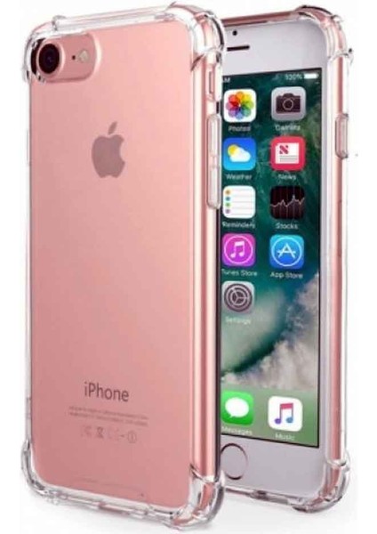 Apple iPhone 6 Plus Shock Absorbing Darbe Emicili Şeffaf Silikon Kılıf