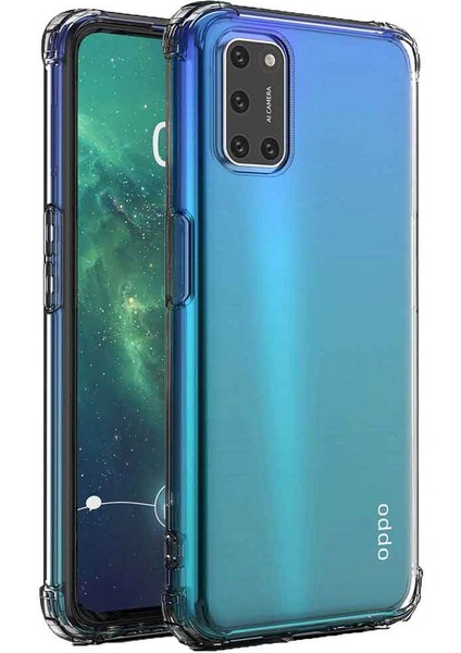 Oppo A52 Shock Absorbing Darbe Emicili Şeffaf Silikon Kılıf