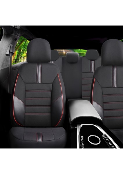 Mazda Lantis Deri Detaylı Özel Tasarım Oto Koltuk Kılıfı Seti Star