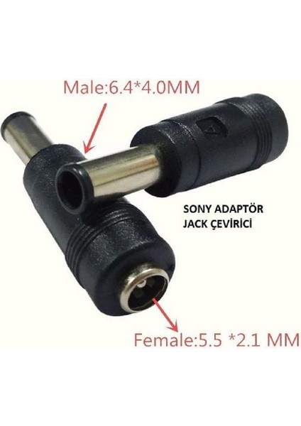 5 Adet 5AD Sony Adaptör Jack Çevirici Standart Uç Sony Çevirici 6.4mm 4.0mm Jack Çevirici Fiş Dönüştürücü ( 5.5mm 2.5mm Ucu 6.4mm 4.0mm Çevirir ) modelleri