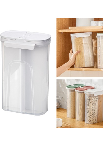 Güzel Gıda Konteyneri 4-Izgara Bölücü Tahıl Tenekeleri Pirinç Dağıtıcı Organizatör Beyaz (Yurt Dışından) indirimleri