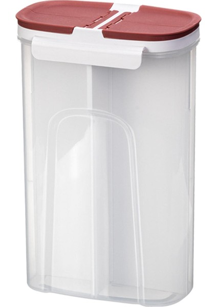 Petsola Gıda Konteyneri 4-Izgara Bölücü Tahıl Tenekeleri Pirinç Dağıtıcı Organizatör Kırmızı (Yurt Dışından)