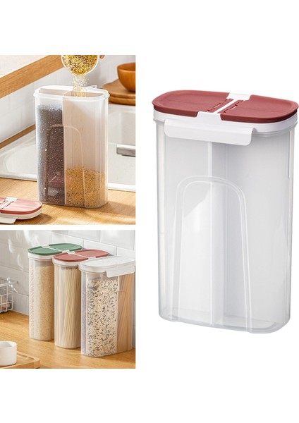 Petsola Gıda Konteyneri 4-Izgara Bölücü Tahıl Tenekeleri Pirinç Dağıtıcı Organizatör Kırmızı (Yurt Dışından) fırsatları