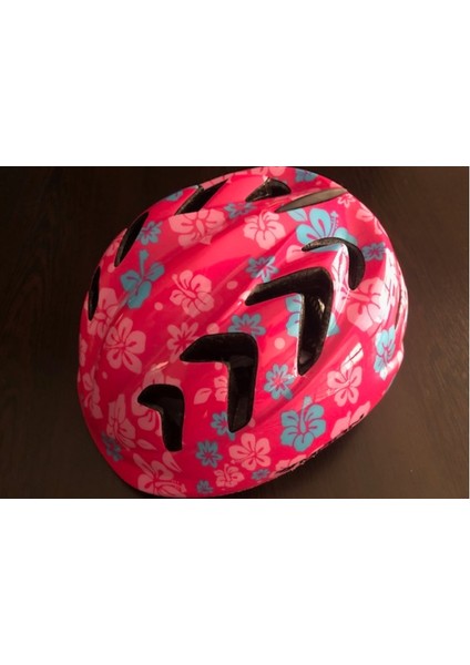 M-7 Çocuk Kask Çiçekli - Pembe Mavi - S