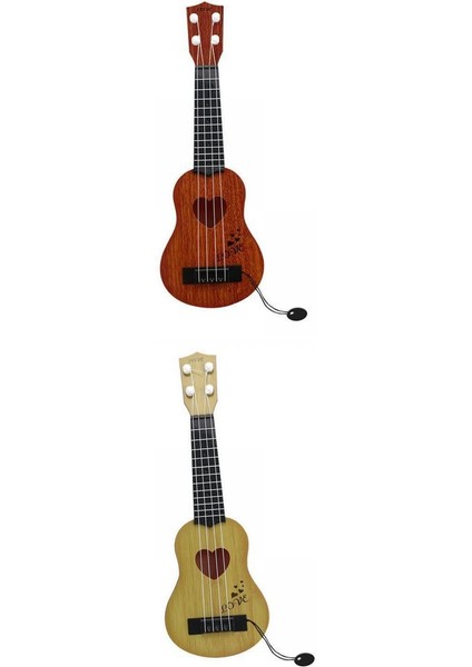 2x Mini Ukulele Gitar Oyuncak Beceri Yeni Başlayanlar Erken Eğitim Için Geliştirme (Yurt Dışından)