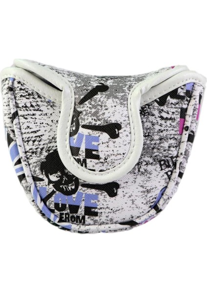Kafatası Yarım Dirili Golf Mallet Head Putter Headcover Koruyucu (Yurt Dışından)