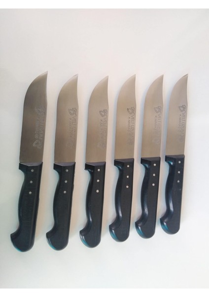 Veli Üzüm Siyah Orta Boy Mutfak Bıçağı - 6 Adet