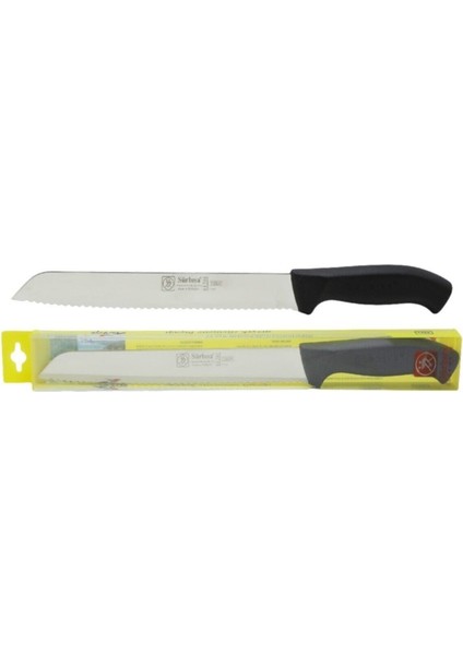 Sürmene Bıçak 61201 Tırtıklı Ekmek Bıçağı Lazerli Bileme 25 cm (Pimsiz)