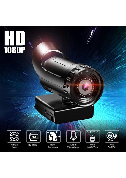 Dizüstü Bilgisayar Masaüstü Konferans Için Bilgisayar Kamerası USB Tripod 1080P 1k (Yurt Dışından)