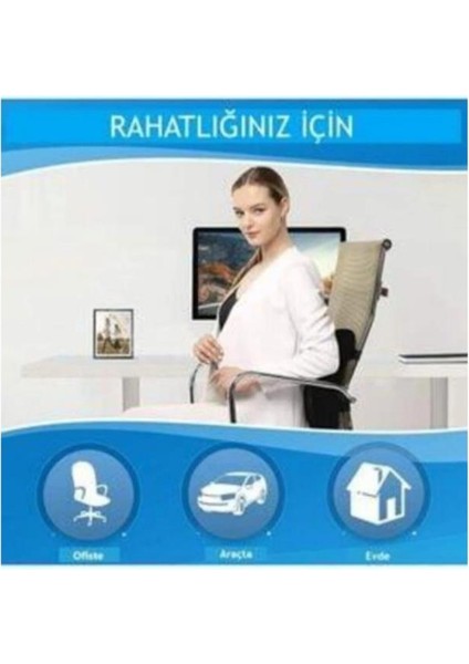 Ortopedik Visko Koltuk Minderi Sırt Destek Yastığı Araç Sandalye Bel Sırt Desteği Yastığı Minderi