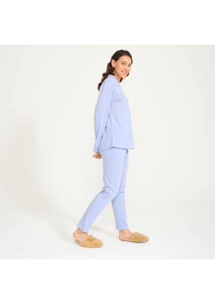 Kadın Gömlek Pantolon Pijama Takımı