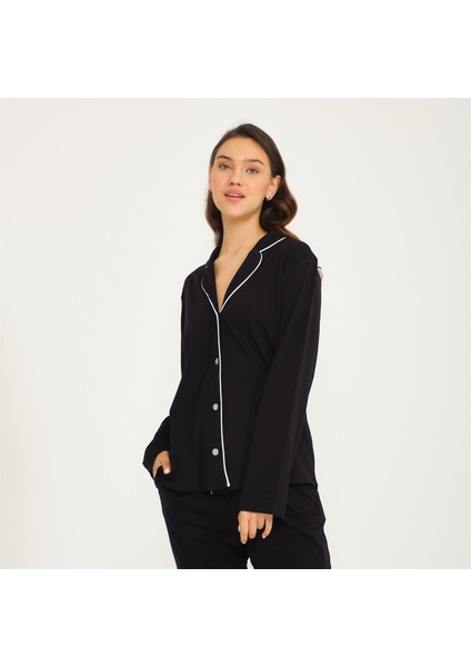 Kadın Gömlek Pantolon Pijama Takımı