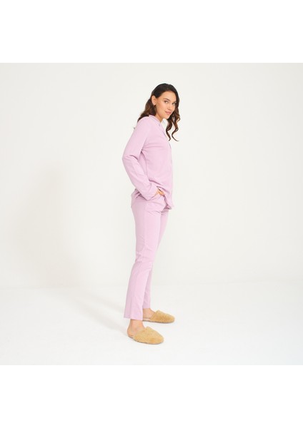 Kadın Gömlek Pantolon Pijama Takımı