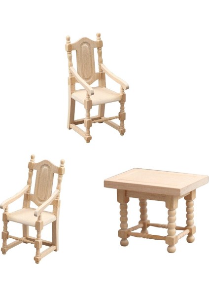1:12 Dollhouse Masa Sandalyeleri Mutfak Yemek Odası Için Minyatür Sahne Modeli (Yurt Dışından)