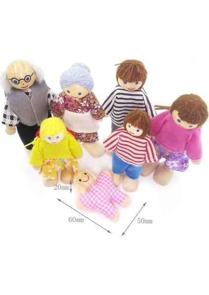 1:12 Dollhouse Minyatür 7 Parça Ahşap Dolls Modelleri Giysiler Bebek Yaşamı (Yurt Dışından) modelleri
