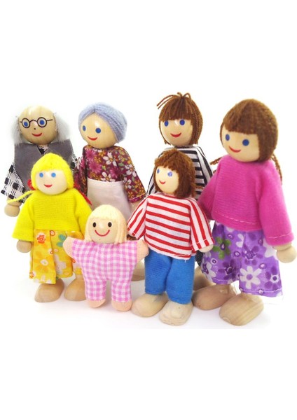 1:12 Dollhouse Minyatür 7 Parça Ahşap Dolls Modelleri Giysiler Bebek Yaşamı (Yurt Dışından) fırsatları