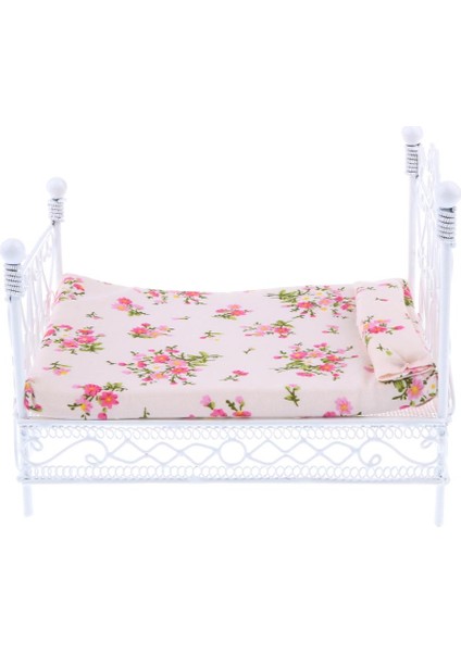 1:12 Ölçekli Dollhouse Minyatürler Metal Avrupa Retro Çift Yatak Odası (Yurt Dışından) fiyatları