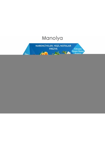 Manolya Kolonya Eau De Cologne Cam Şişe 200 ml
