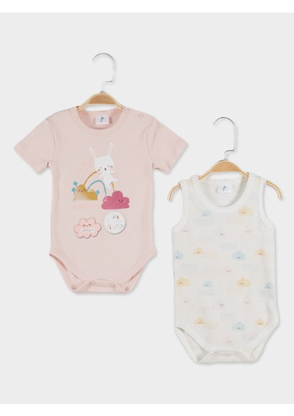 Kız Bebek 2'li Kısa Kol Body 20756