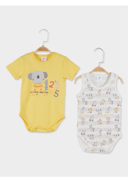 Erkek Bebek Kısa Kol 2'li Body 20749