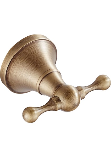 Modern Antika Pirinç Şapka Kanca Giysisi Askı Banyo Çift (Yurt Dışından)