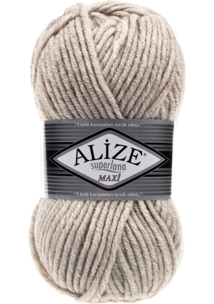 5 Adet Alize Süperlana Maxi 152 El Örgü Ipi 100 Gr.