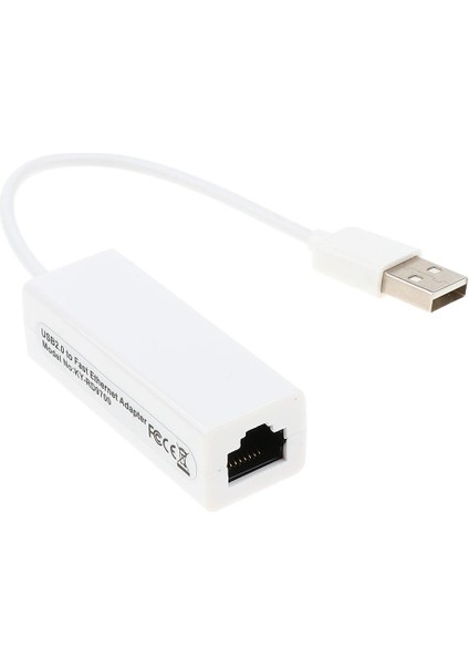 USB 2.0 Ila 10100MBPS RJ45 Pc Beyaz Için Hızlı Ethernet Lan Adaptör Ağ Kartı 59X22X18MM (Yurt Dışından) fiyatları