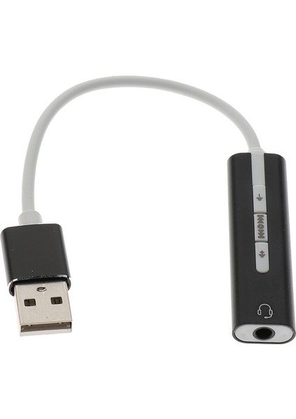 Mikro Deli Siyah Olan Harici 7.1ch USB 2.0 Stereo Ses Kartı Ses Adaptörü (Yurt Dışından)