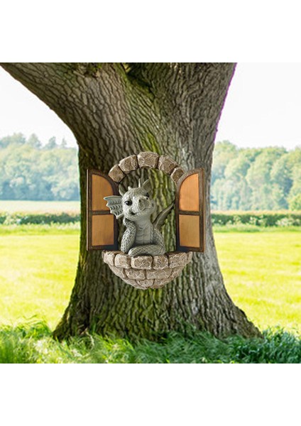 Reçine Dragon Heykelleri Açık Hava Sanat Dekoru Açık Sundurma Süsleri (Yurt Dışından) modelleri