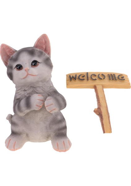 Maine Coon Cat Sign Figürine Heykel El Boyalı Ev Bahçe Dekor (Yurt Dışından) fiyatları