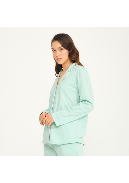 Kadın Gömlek Pantolon Pijama Takımı