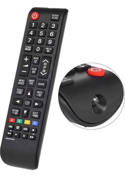 Samsung Tüm Modellerine Uyumlu Kısa Smart Hub Tuş LCD LED Tv Kumandası 2 Adet Pil Hediye