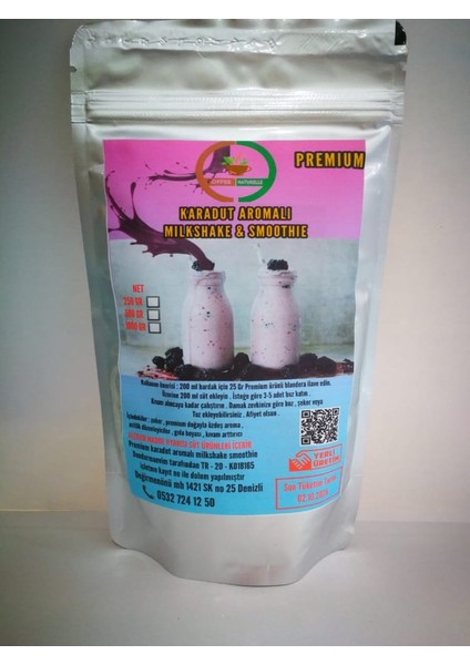 Karadut Aromalı Milkshake
