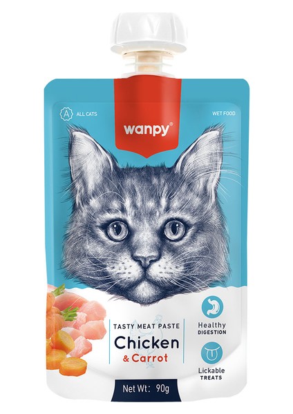 Taze Tavuklu&havuçlu 10'lu Kedi Et Ezmesi 90 gr