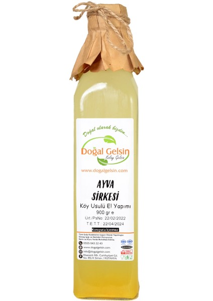 Doğal Gelsin Kolay Gelsin Ayva Sirkesi 500 ml