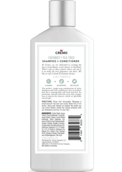2in1 Coconut & Tea Tree Şampuan ve Saç Kremi 473ML