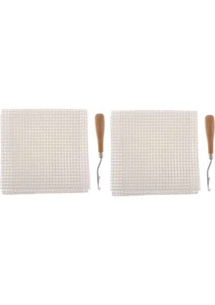 2set Meesh Bent Mandal Hook Tığ Aracı Diy Halı Yapım El Sanatları (Yurt Dışından)