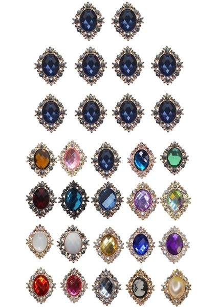 20PCS Cabochon Flatback Semelleme Düğün Takı Bulguları (Yurt Dışından)