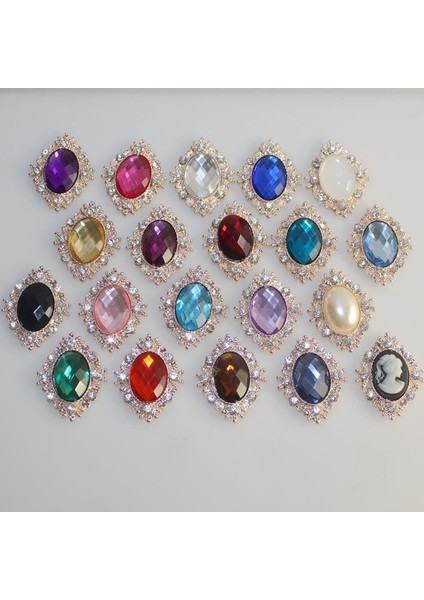 20PCS Cabochon Flatback Semelleme Düğün Takı Bulguları (Yurt Dışından)