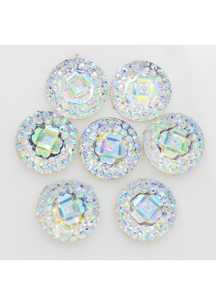 Loviver 100PCS 12MM Reçine Yuvarlak Cabochon Rhinestone Düz Sırf Yüzerleri (Yurt Dışından)