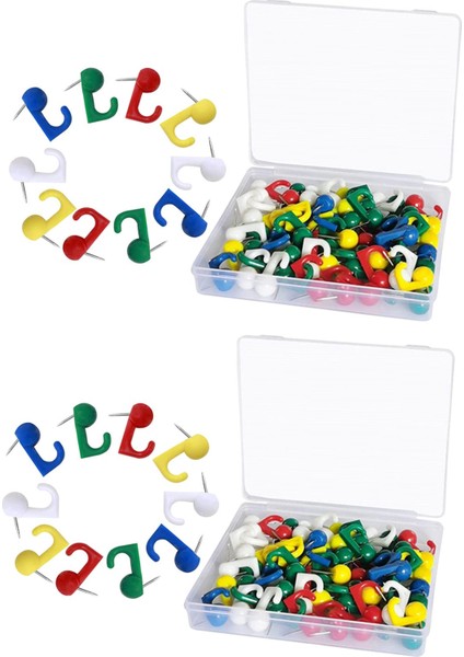 200X Renkli Itme Pimi Kancalar Okul Malzemeleri Için Pin Pins Yapışmaları (Yurt Dışından)