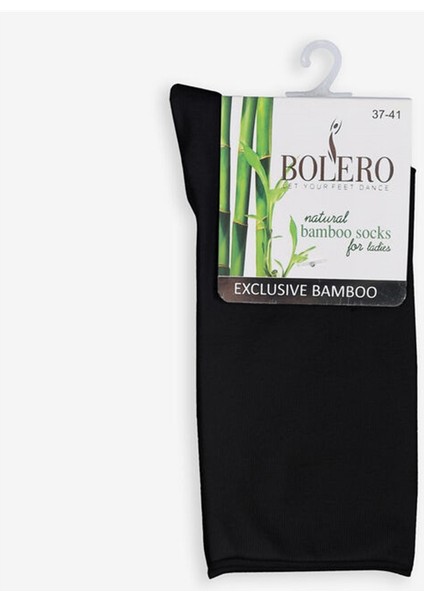 Roll Top Lastiksiz Kadın Siyah Bambu Soket Çorap fiyatları