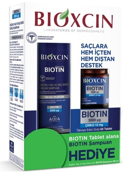 E2'Quality Biotin 5000MCG 60 Tablet 15 Mg + Şampuan 300 ml Hediye