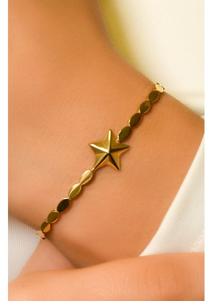 Yıldızlı Tasarım Bileklik 14 Ayar A049211 fiyatları