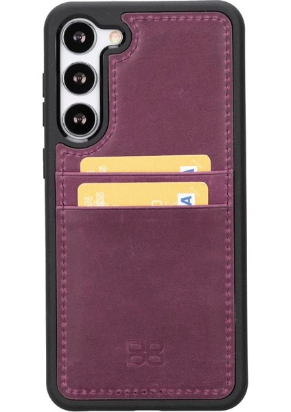 Samsung Galaxy S23 Uyumlu Deri Arka Kapak Fxcp Cz7 Mor