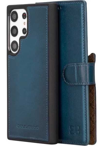 Samsung Galaxy S23 Ultra Uyumlu Deri Cüzdanlı Kılıf Brn4