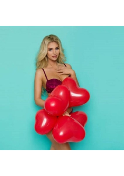 Vıp Kalite 14 Adet Kalpli Balon Kırmızı Kalpli Balon Kırmızı Balon Sevgililer Gününe Özel Dekor Balon fiyatları