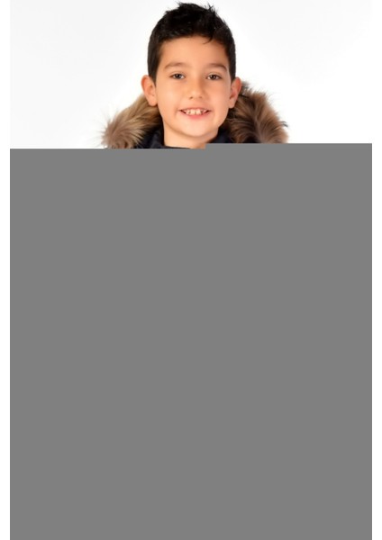 Natürel Kürklü Erkek Çocuk Mont modelleri